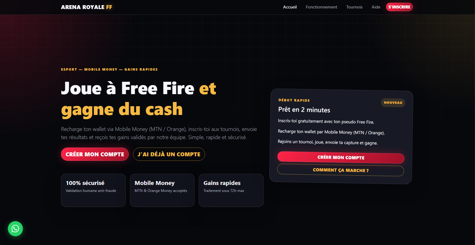 Arena Royale - Plateforme de gestion de tournois e-sport en ligne